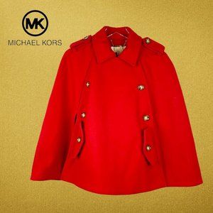 Michael Kors Red Wool Cape; Stylish, Warm, and oh so lovely!